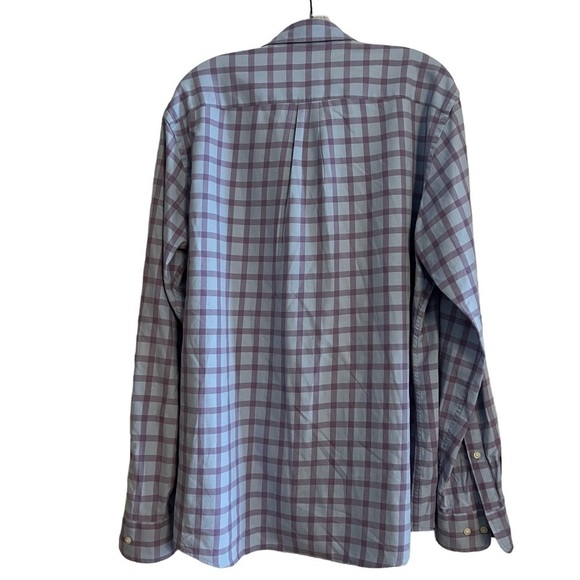 🌺PETER MILLAR Men's Button Up Shirt Size Large Lavender / Blue Long Sleeve L🌺 - Picture 2 of 6